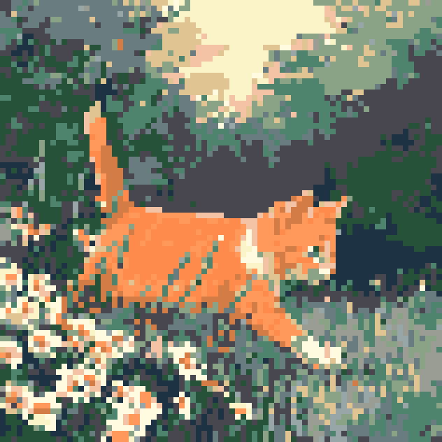 Cat Forest fuse bead pattern preview