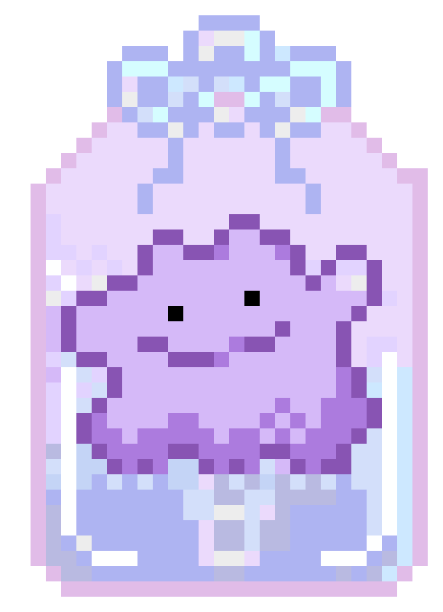 Ditto Pokémon fuse bead pattern preview