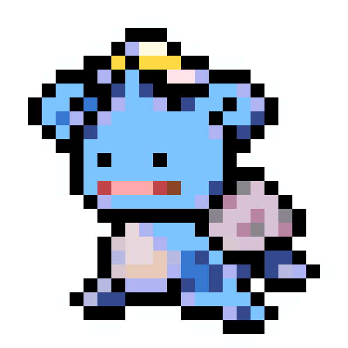 Ditto Transforming into Lapras fuse bead pattern preview