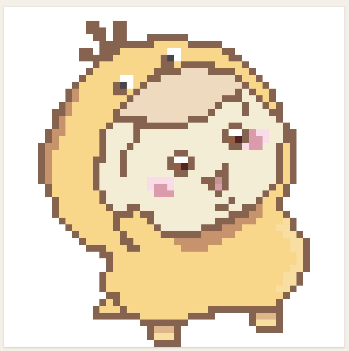 Usagi Psyduck fuse bead pattern preview